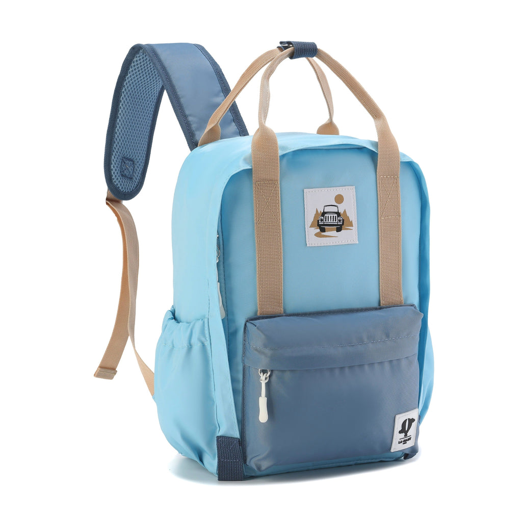Sac à Dos scolaire hydrofuge en nylon - Bleu