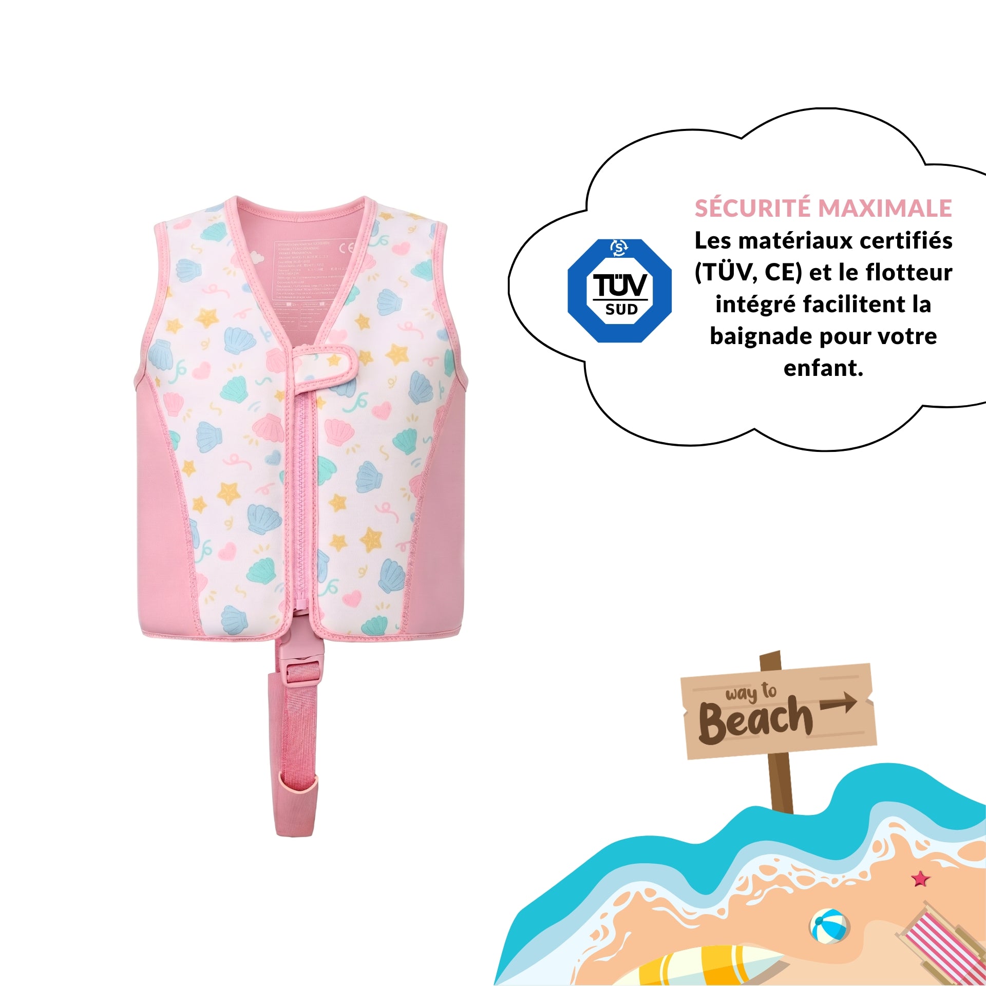 Gilet de Natation aide à la flottabilité - Petits dinousaures 3 à 6ans