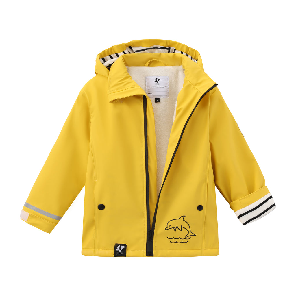 Ciré imperméable doublure polaire - Jaune