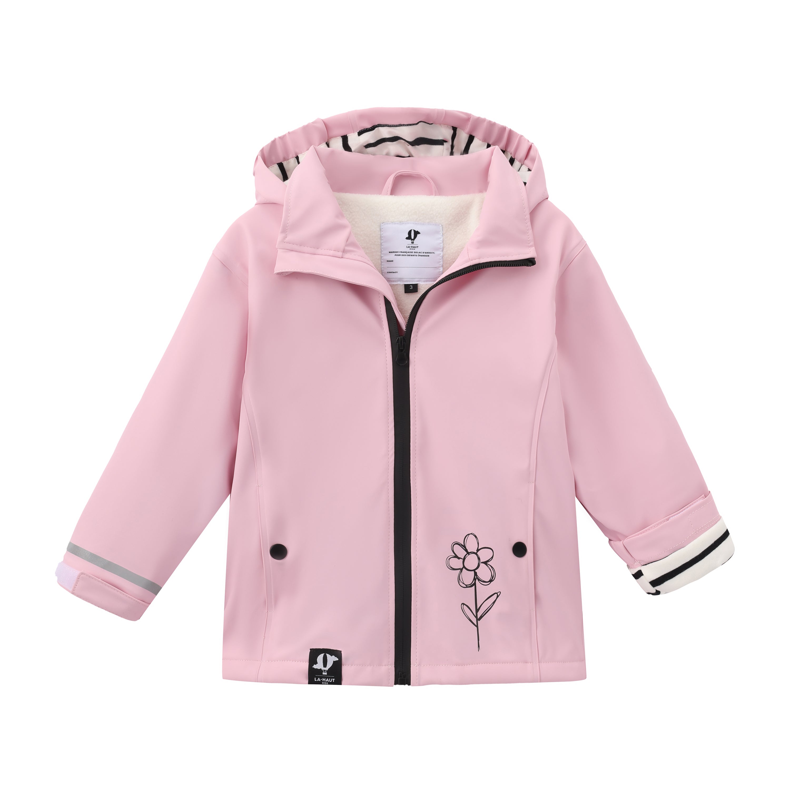 Ciré imperméable doublure polaire - Rose