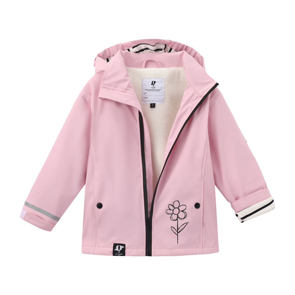 Ciré imperméable doublure polaire - Rose
