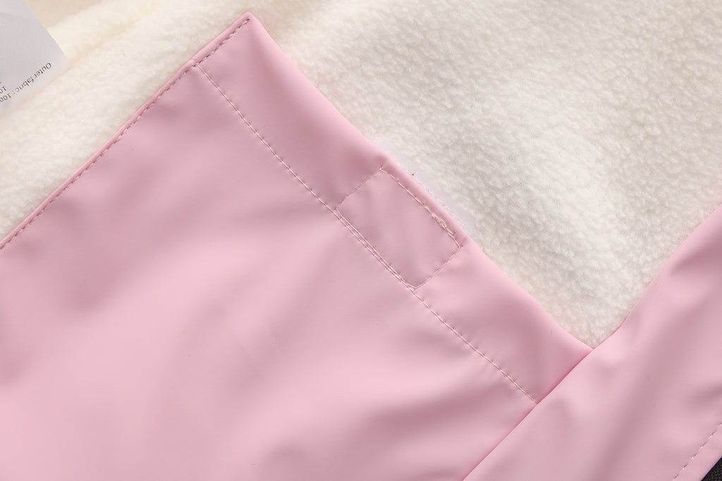 Ciré imperméable doublure polaire - Rose