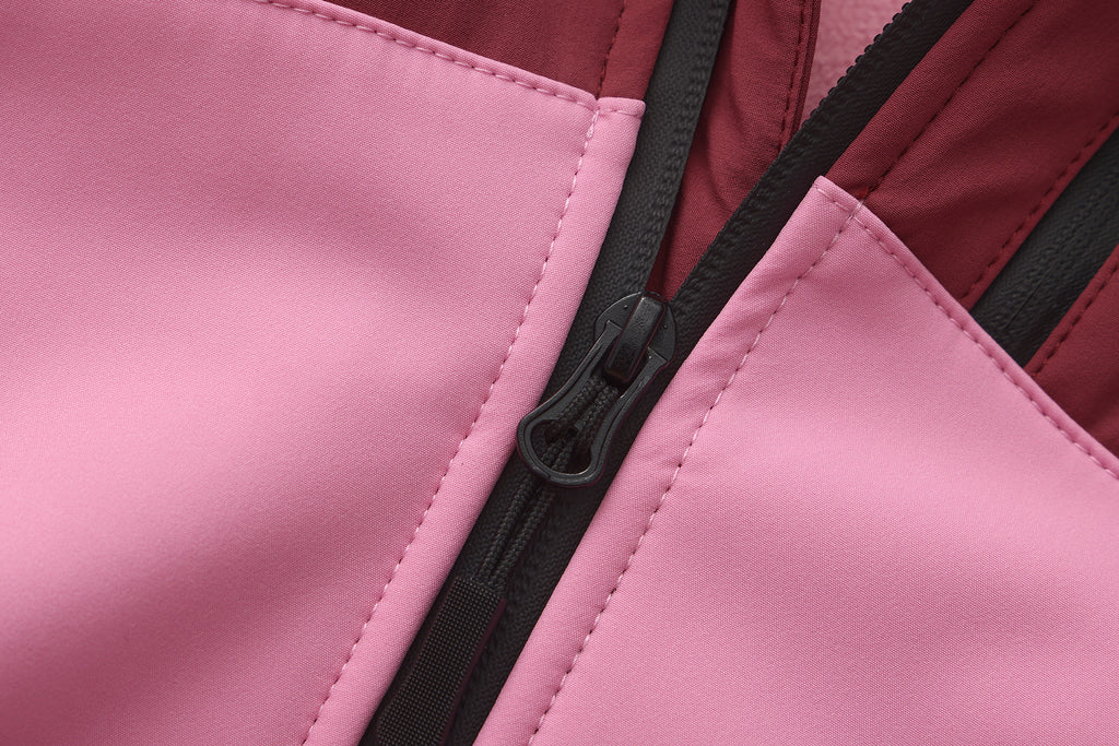Veste softshell coupe‑vent avec capuche - Rose