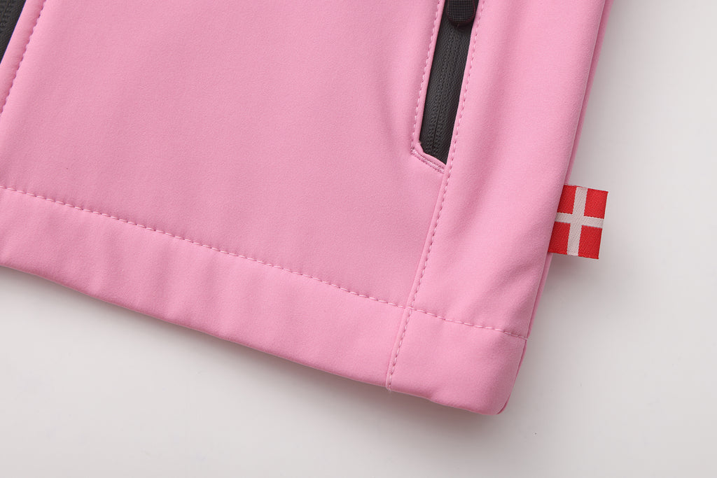 Veste softshell coupe‑vent avec capuche - Rose