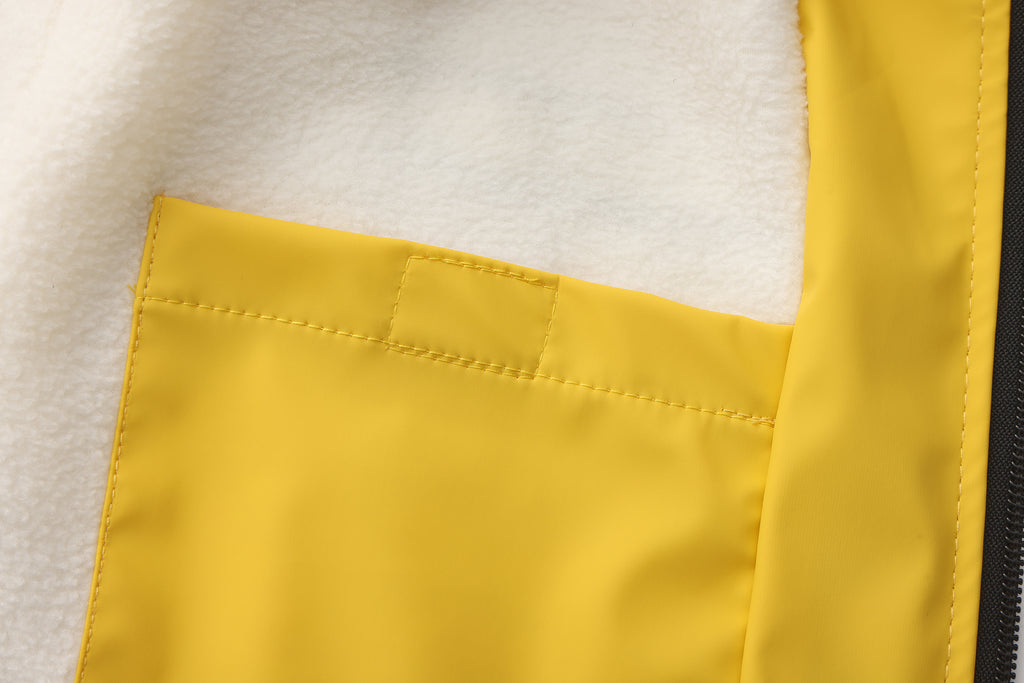 Ciré imperméable doublure polaire - Jaune