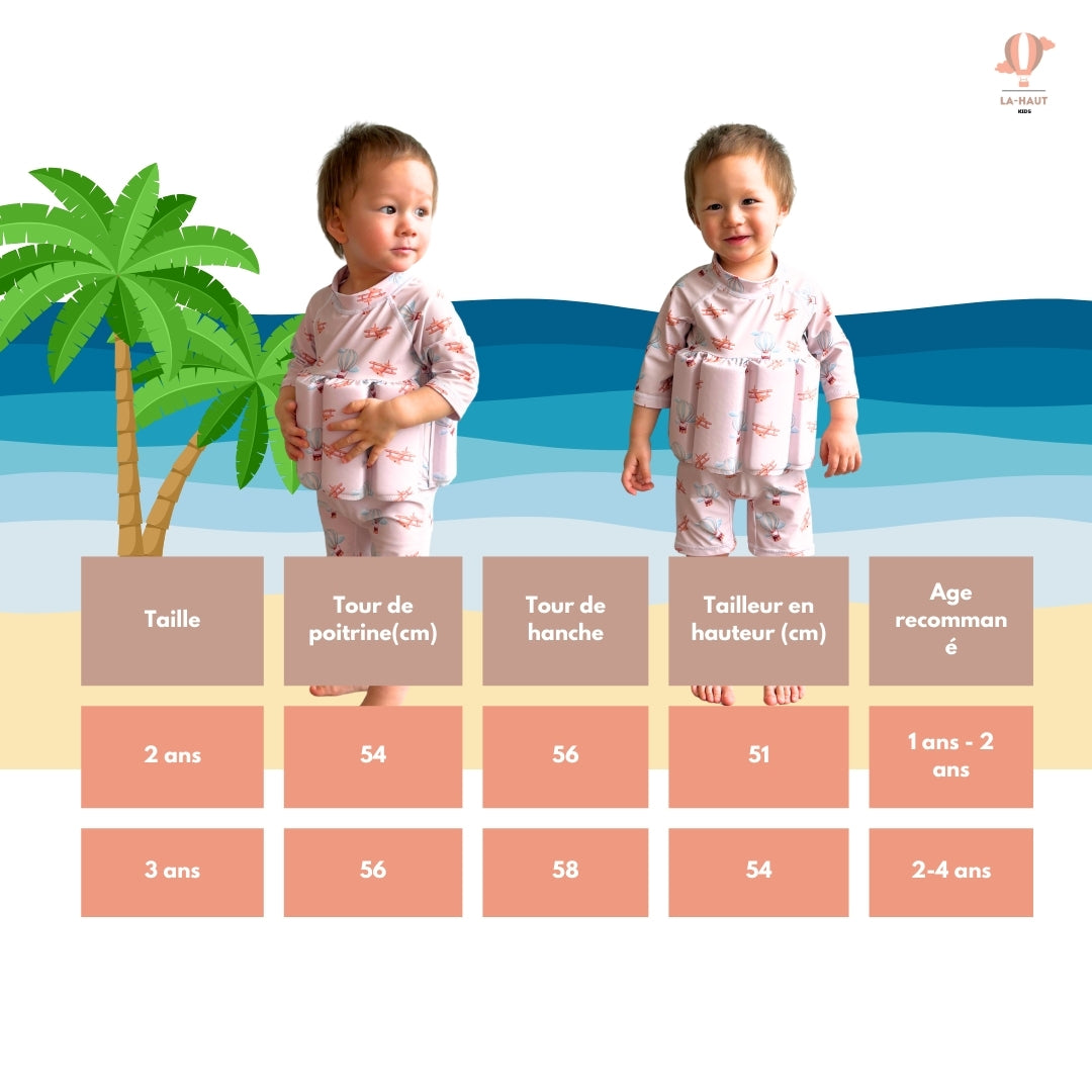 Maillot de Bain garçon aide à la flottabilité Anti-UV